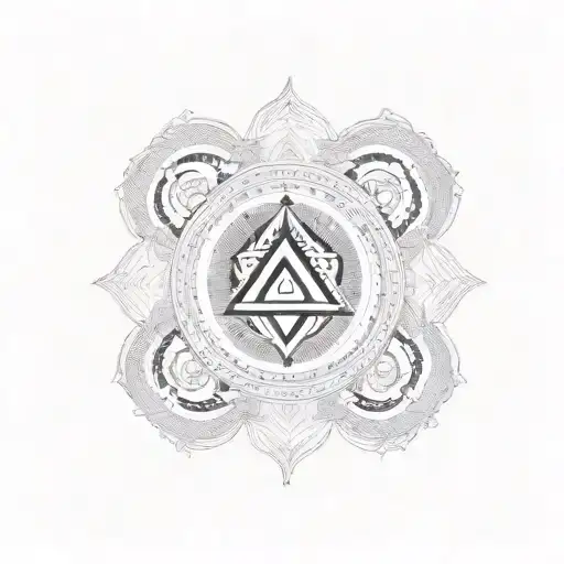 7 chakras combined tattoo design idea