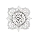 7 chakras combined tattoo design idea