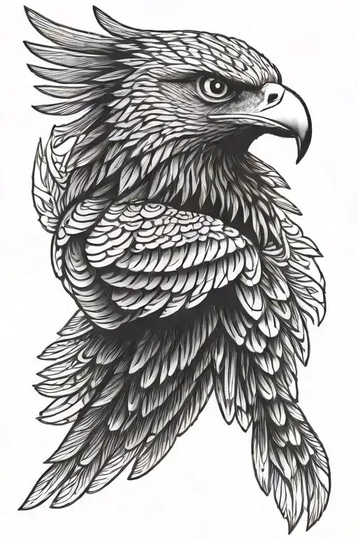 Egypt Horus F16 Falcon flying tattoo design idea