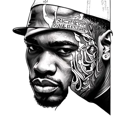get rich or die tryin' tattoo design idea