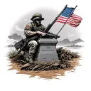 military memorials tattoo design idea