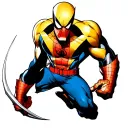 cyclops from x men, spider man, and wolverine claws extended tattoo design idea
