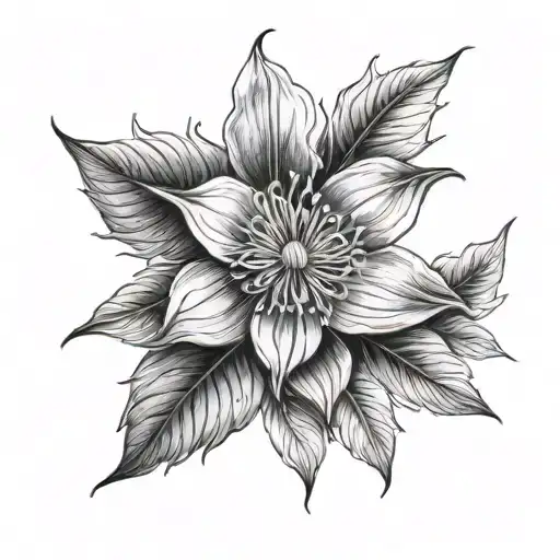 Clematis tattoo design idea