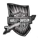 Harley Davidson bar and shield with Tennessee outline tattoo tattoo design idea