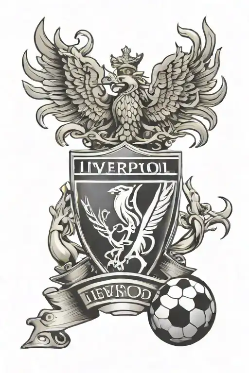 Liverpool football club morphing tattoo design idea