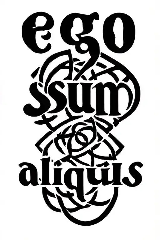 "Ego sum aliquis" Ring tattoo design idea
