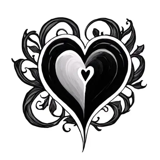 Heart Initials tattoo design idea