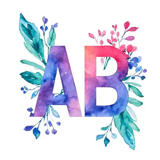 Long live AB initials inside tattoo design idea