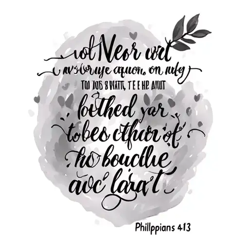 bible verse Philippians 4:13 tattoo design idea