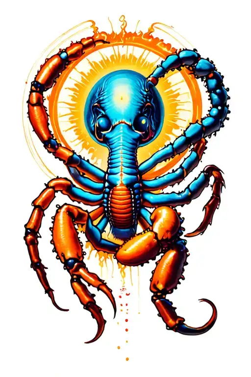 cancer zodiac sign, Japanese circle, born in Louisiana tattoo design idea