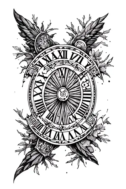 Roman numerals tattoo design idea
