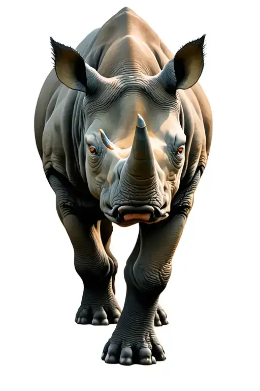 rhino standing strong amidst tattoo design idea
