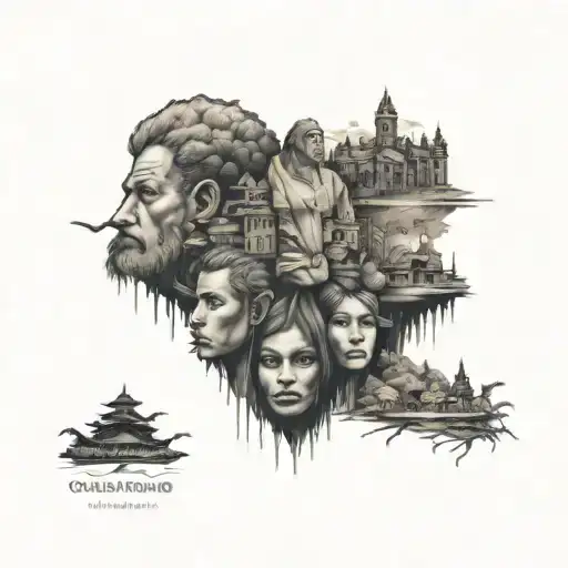 something for 5 sisters and 3 brothers. not same father and mother. we live in Rio de Janeiro, cabo Frio and Canadá  tattoo design idea