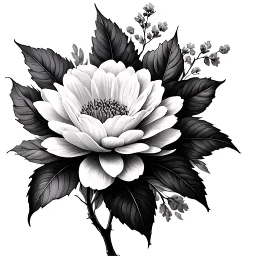 1 white mum tattoo design idea