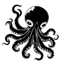 cute octopus tattoo design idea
