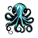 cute octopus tattoo design idea