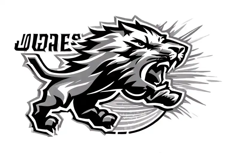 Detroit Lions logo tattoo design idea