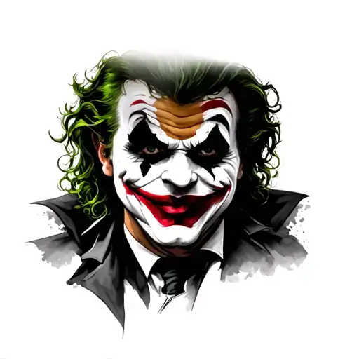 Joker's smile tattoo tattoo design idea