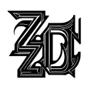 "ZD" Ambigram tattoo with these two tattoo design idea
