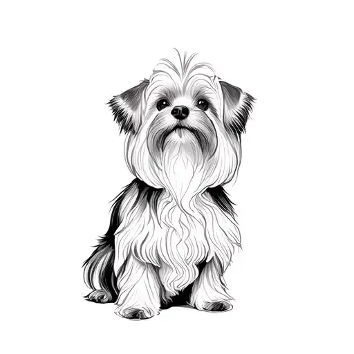 a yorkshire terrier tattoo design idea