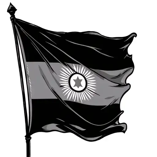 one piece flag with nepal flag tattoo design idea