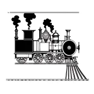 engine steam train tattoo design idea