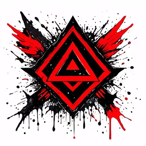 Neo-Traditional Valknut Symbol tattoo design idea