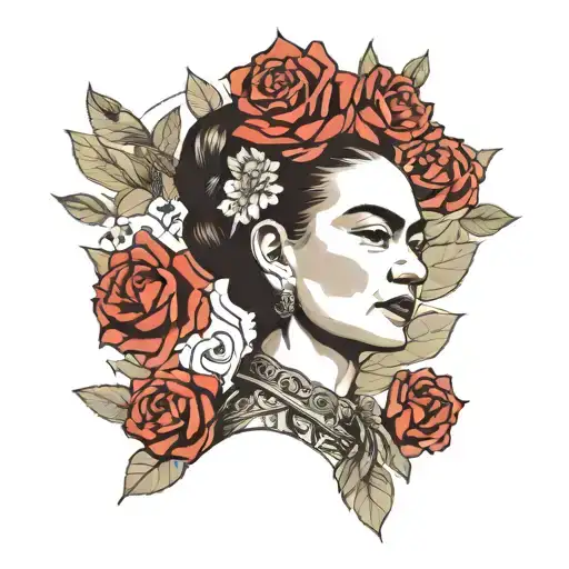 Frida Kahlo tattoo design idea