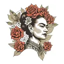 Frida Kahlo tattoo design idea