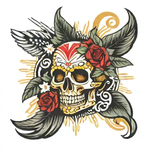 American culture and Italian culture weaving elements like tattoo design idea