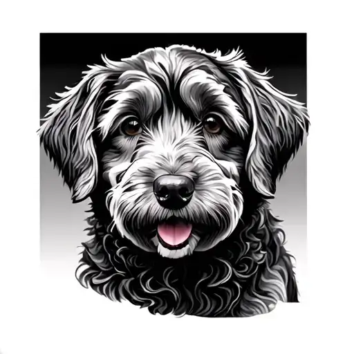 goldendoodle tattoo design idea