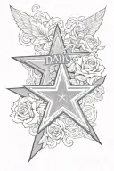 memorial for Dad, Dallas cowboys and bud light beer tattoo design idea