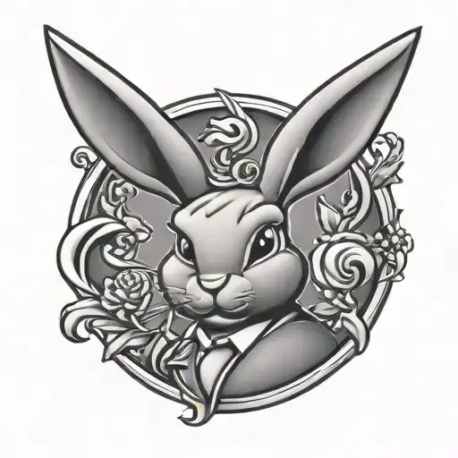 playboy bunny logo tattoo design idea