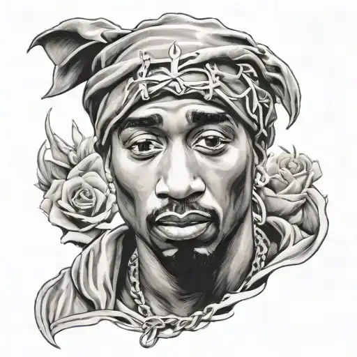 Tupac Shakur tattoo design idea