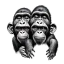 3 Wise Monkeys tattoo design idea