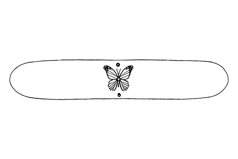 semicolon butterfly surrounded tattoo design idea