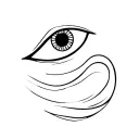 3. Eye and sea wave tattoo design idea