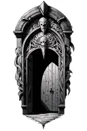 valhalla doors open tattoo design idea