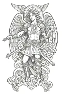 st michael archangel tattoo design idea