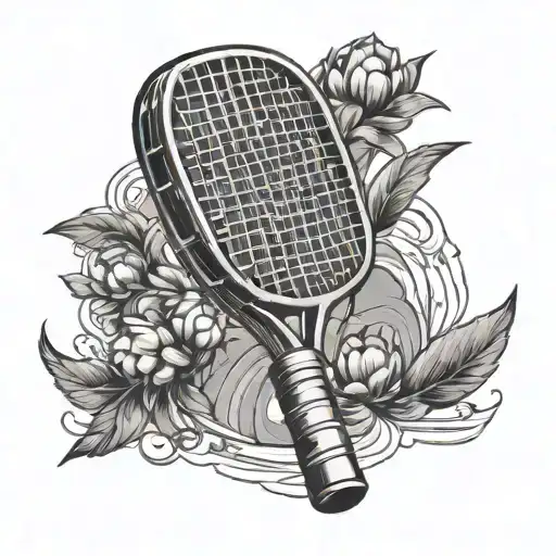 badminton tattoo design idea