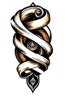 Gun barrel intertwined representing strength family spirituality tattoo design idea