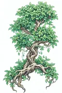 jade tree growing tattoo design idea