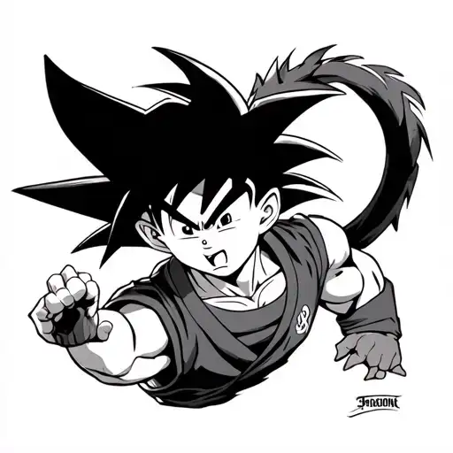 dragonball son goku dragon ball tattoo design idea
