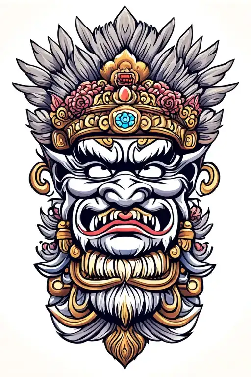 Bali Barong tattoo design idea