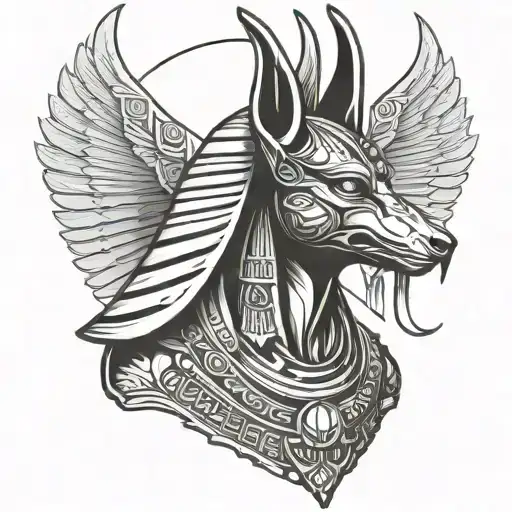 Horus Anubis tattoo design idea