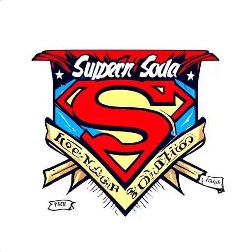 Superman logo with SK tattoo design idea