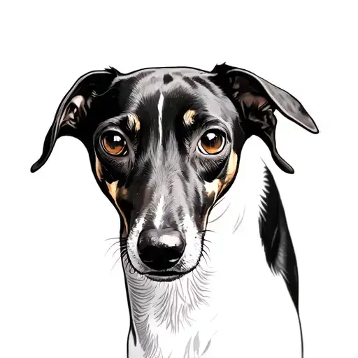 whippet tattoo design idea