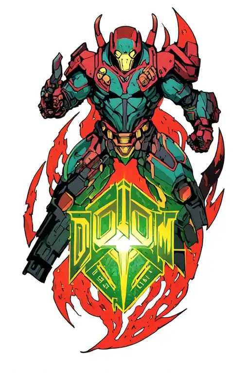 doom eternal tattoo design idea