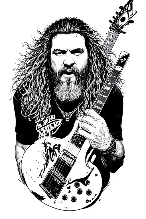 dimebag Darrell heavy metal tattoo design idea