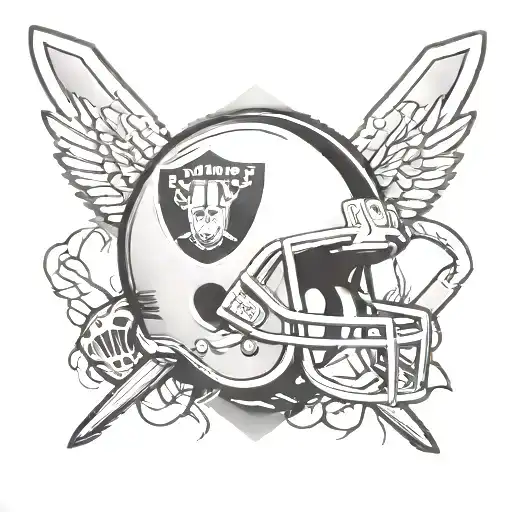 raiders football logo as electrician tattoo design idea